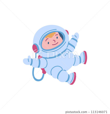 Floating child astronaut vector illustration 113146071