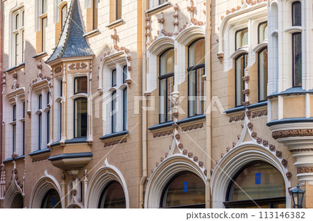 Neo gothic building in Riga, Latvia 113146382