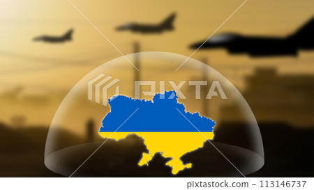 No fly zone in Ukraine, a glass dome protecting Ukraine's skies from attacks 113146737