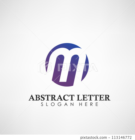 Abstract Letter M Logotype. Suitable For Trademarks, Company Logo, and Other, Vector Illustration 113146772