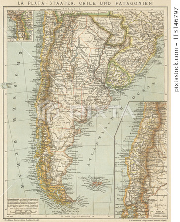 20世紀初世界地圖智利阿根廷 20世紀初世界地圖智利阿根廷 113146797