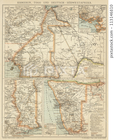 Early 20th century world map Togo, Cameroon, etc. Early 20th century world map Togo, Cameroon, etc. 113146810