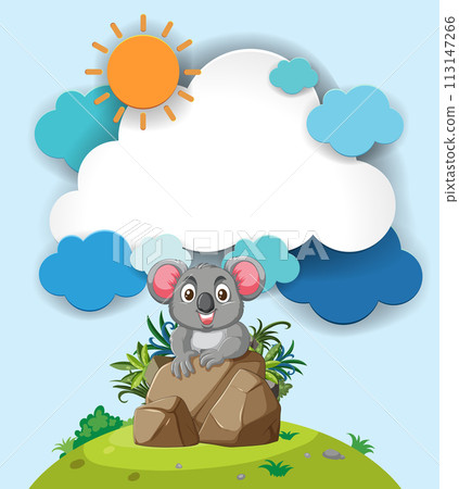 Cheerful Koala Enjoying Sunny Day 113147266