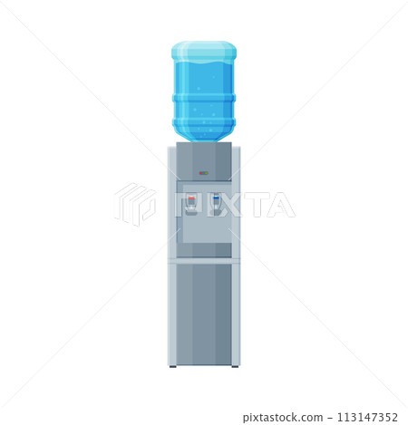 Water Cooler, Water Dispenser with Plastic Bottle Vector Illustration on White Background Water Cooler, Water Dispenser with Plastic Bottle Vector Illustration on White Background 113147352