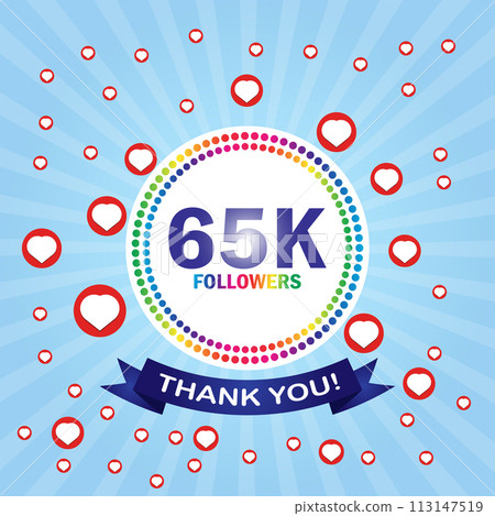 Thank you 65K followers card 113147519