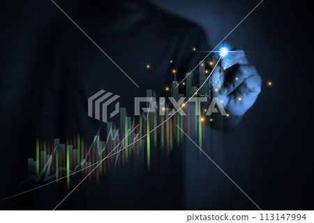 Business success concept . concept wealth stock investment..Business growth in the digital age.Digital transformation for next generation technology.concept technology is growing by leaps and bounds.. Business success concept . concept wealth stock investment..Business growth in the digital age.Digital transformation for next generation technology.concept technology is growing by leaps and bounds.. 113147994