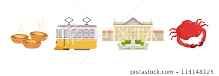 Portugal Famous Object and Culture Item Vector Set Portugal Famous Object and Culture Item Vector Set 113148125