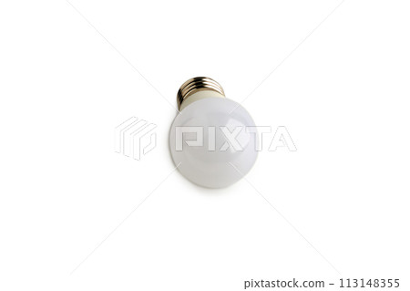 Isolated mate light bulb on white background 113148355