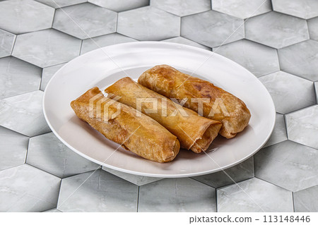 Traditional crispy fried stuffed springroll Traditional crispy fried stuffed springroll 113148446