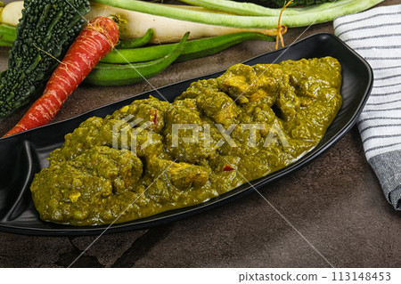 Indian cuisine - Chicken saagwala palak Indian cuisine - Chicken saagwala palak 113148453