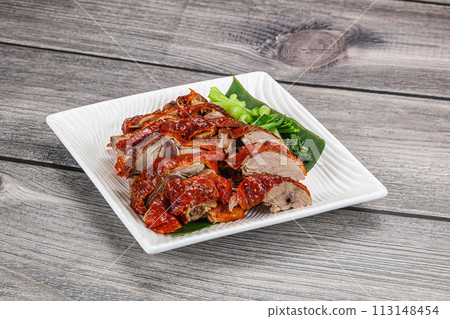 Asian cuisine - roasted duck with skin Asian cuisine - roasted duck with skin 113148454