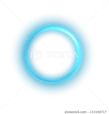 Round Blue Light Twisted on White Background, Suitable For Product Advertising, Product Design, and Other, Vector Illustration 113148717