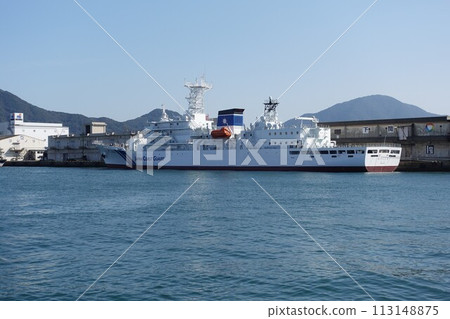 關門海峽日本海上保安廳大型訓練艦「PL23嚴島號」試航 113148875