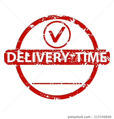 Delivery time rubber stamp Delivery time rubber stamp 113149840