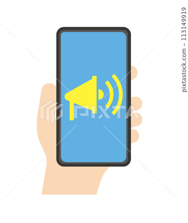 Notification with a smartphone Notification with a smartphone 113149919