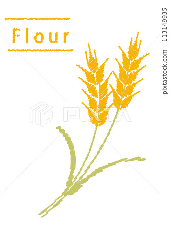 縫合風格小麥圖示說明 113149935