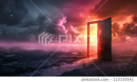Fantastic background and door Fantastic background and door 113150541