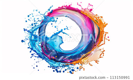 彩色水墨設計 113150991