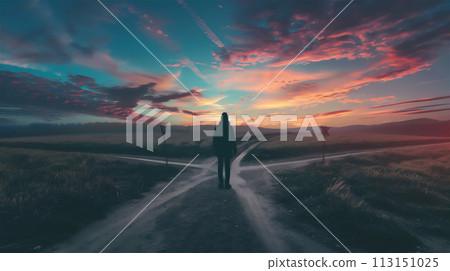 A man at a crossroads in life A man at a crossroads in life 113151025