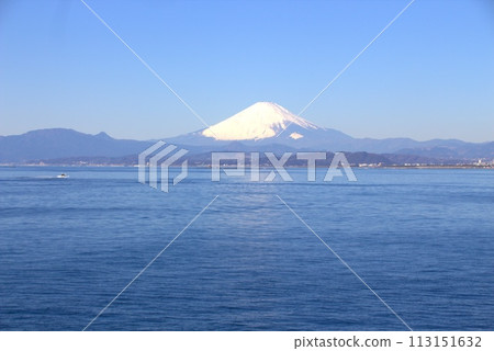 從江之島眺望湘南海和富士山 113151632