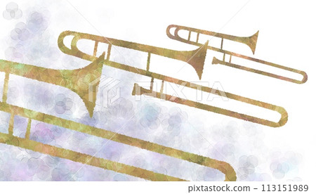 長號的彩色插圖 長號的彩色插圖 113151989