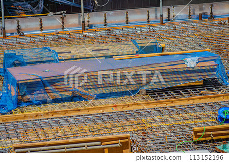 Construction site work scene Construction site work scene 113152196
