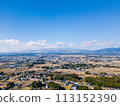 view of Fuji mountain in the background ,Japan. 113152390