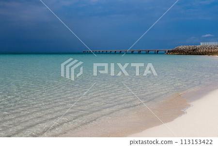 Spectacular beach at Shimojishima Airport 17END on Miyako Island 113153422