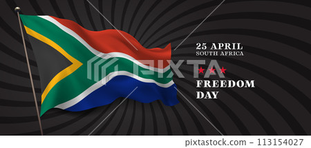 South Africa freedom day vector banner, greeting card 113154027