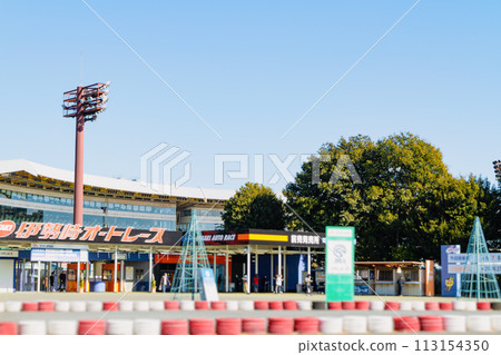 Auto race track entrance 113154350