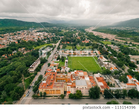 aerial view of San Salvador de Jujuy, argentina aerial view of San Salvador de Jujuy, argentina 113154396