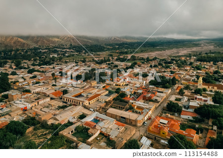 Panoramic view of Tilcara pre-inca ruins - Tilcara, Jujuy, Argentina Panoramic view of Tilcara pre-inca ruins - Tilcara, Jujuy, Argentina 113154488
