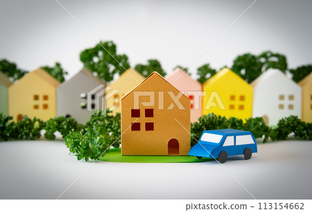 Green Town Community Town Area Residential Area Real Estate Model Paper Craft 113154662