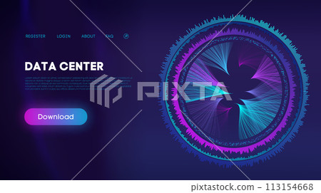 Colorful Data Center Infographic with Dark Theme Colorful Data Center Infographic with Dark Theme 113154668