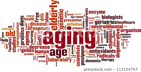 Aging word cloud Aging word cloud 113154767