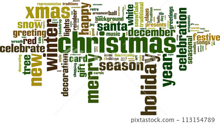 Christmas word cloud Christmas word cloud 113154789