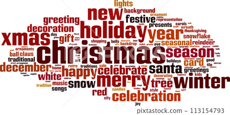 Christmas word cloud Christmas word cloud 113154793