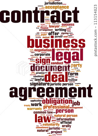 Contract word cloud Contract word cloud 113154823