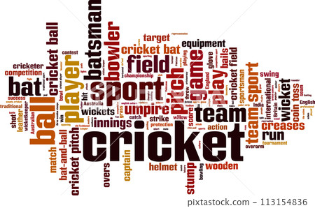 Cricket word cloud Cricket word cloud 113154836