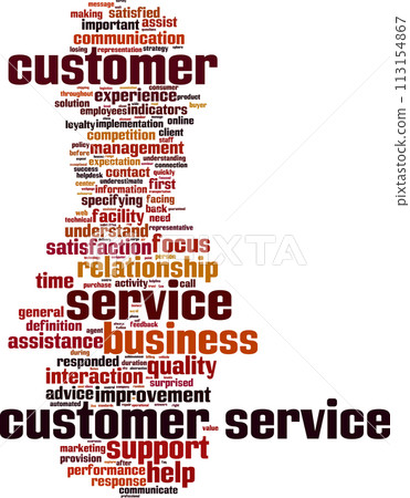 Customer Service word cloud 113154867