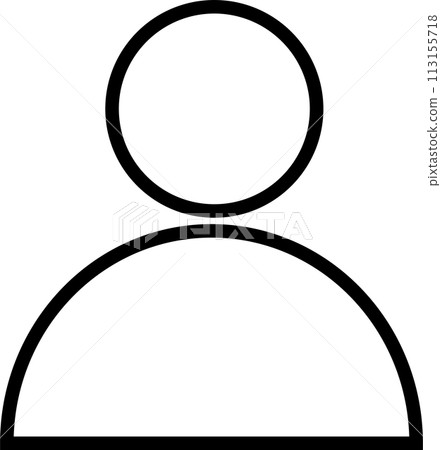 Person pictogram silhouette icon upper body avatar 113155718