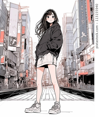 派克大衣女孩/BLACK“AI 生成圖像” 113155940