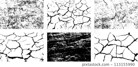 Black and white grunge. Distress overlay texture. Abstract surface dust and rough dirty wall background concept. Distress illustration simply place over object to create grunge effect. Vector EPS10. 113155990