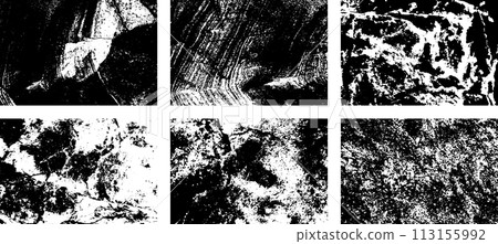 Black and white grunge. Distress overlay texture. Abstract surface dust and rough dirty wall background concept. Distress illustration simply place over object to create grunge effect. Vector EPS10. 113155992
