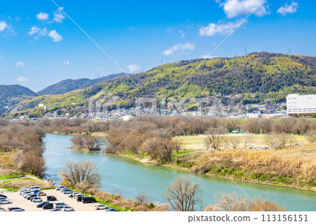從京都府八幡市淀川交匯處櫻台館展望塔眺望 113156151