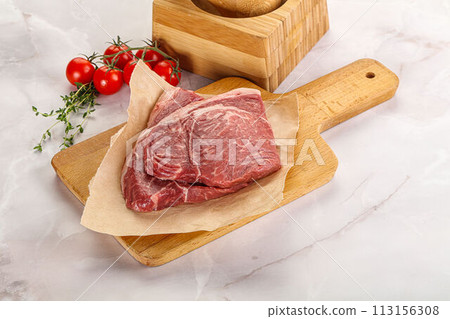 Uncooked raw beef steak for grill Uncooked raw beef steak for grill 113156308