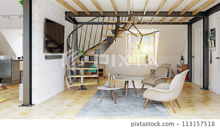 modern home interior. 113157518