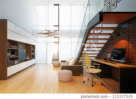 modern home office interior. 113157520