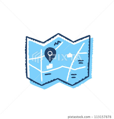 Maps and destination pins 113157878