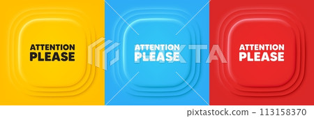 Attention please tag. Neumorphic offer banners. Special offer sign. Important information symbol. Attention please podium background. Product infographics. Vector Attention please tag. Neumorphic offer banners. Special offer sign. Important information symbol. Attention please podium background. Product infographics. Vector 113158370